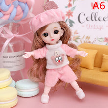 Load image into Gallery viewer, Mini 16cm BJd Doll 13 Movable Joint Girl Doll 3D Big Eyes 1/12 Fashion Princess Doll DIY Dress Up Toy Doll With Clothes Gift
