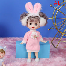 Load image into Gallery viewer, Mini 16cm BJd Doll 13 Movable Joint Girl Doll 3D Big Eyes 1/12 Fashion Princess Doll DIY Dress Up Toy Doll With Clothes Gift
