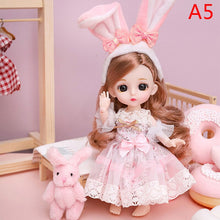Load image into Gallery viewer, Mini 16cm BJd Doll 13 Movable Joint Girl Doll 3D Big Eyes 1/12 Fashion Princess Doll DIY Dress Up Toy Doll With Clothes Gift
