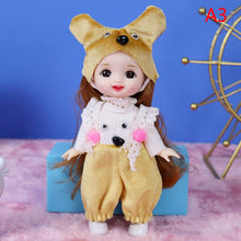 Load image into Gallery viewer, Mini 16cm BJd Doll 13 Movable Joint Girl Doll 3D Big Eyes 1/12 Fashion Princess Doll DIY Dress Up Toy Doll With Clothes Gift
