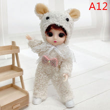 Load image into Gallery viewer, Mini 16cm BJd Doll 13 Movable Joint Girl Doll 3D Big Eyes 1/12 Fashion Princess Doll DIY Dress Up Toy Doll With Clothes Gift
