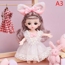 Load image into Gallery viewer, Mini 16cm BJd Doll 13 Movable Joint Girl Doll 3D Big Eyes 1/12 Fashion Princess Doll DIY Dress Up Toy Doll With Clothes Gift

