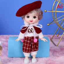 Load image into Gallery viewer, Mini 16cm BJd Doll 13 Movable Joint Girl Doll 3D Big Eyes 1/12 Fashion Princess Doll DIY Dress Up Toy Doll With Clothes Gift
