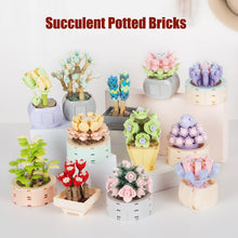 Load image into Gallery viewer, Mini Brick Succulent Potted Flower Model Small Ornament DIY Plant Bonsai Flower Building Block Children's Toy Girl Holiday Gift
