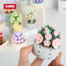 Load image into Gallery viewer, Mini Brick Succulent Potted Flower Model Small Ornament DIY Plant Bonsai Flower Building Block Children's Toy Girl Holiday Gift

