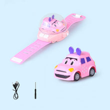 Load image into Gallery viewer, Mini Cartoon RC Small Car Analog Watch Remote Control Cute Infrared Sensing Model Batteryed Toys For Children Gifts

