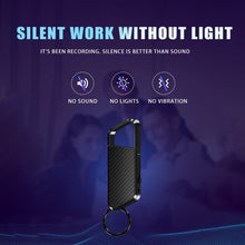 Load image into Gallery viewer, Mini Dictaphone Noise Reduction Smart Audio Recorder 32GB USB Voice Activated Recording Pen Keychain MP3 Digital Voice Recorder
