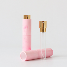 Load image into Gallery viewer, Mini Portable Refillable Perfume Spray Bottle Marbling Aluminum Makeup Water Atomizer Bottle Empty Container Travel Bottle Tool
