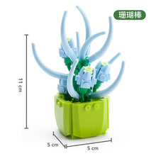 Load image into Gallery viewer, Mini Flower Building Blocks Home Desktop Succulent Potted Ornaments Diy Small Particles Puzzle Assembled Children's Toy Gift
