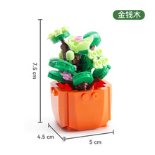Load image into Gallery viewer, Mini Flower Building Blocks Home Desktop Succulent Potted Ornaments Diy Small Particles Puzzle Assembled Children's Toy Gift
