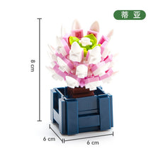 Load image into Gallery viewer, Mini Flower Building Blocks Home Desktop Succulent Potted Ornaments Diy Small Particles Puzzle Assembled Children's Toy Gift
