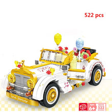 Load image into Gallery viewer, Mini Parts City Outing Bus Compatible Friends Camper Van Camping Car Princess Model Building Blocks Sets Bricks Toys For Girls
