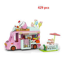 Load image into Gallery viewer, Mini Parts City Outing Bus Compatible Friends Camper Van Camping Car Princess Model Building Blocks Sets Bricks Toys For Girls

