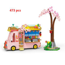Load image into Gallery viewer, Mini Parts City Outing Bus Compatible Friends Camper Van Camping Car Princess Model Building Blocks Sets Bricks Toys For Girls
