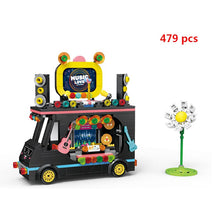 Load image into Gallery viewer, Mini Parts City Outing Bus Compatible Friends Camper Van Camping Car Princess Model Building Blocks Sets Bricks Toys For Girls
