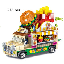 Load image into Gallery viewer, Mini Parts City Outing Bus Compatible Friends Camper Van Camping Car Princess Model Building Blocks Sets Bricks Toys For Girls
