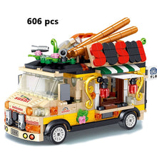 Load image into Gallery viewer, Mini Parts City Outing Bus Compatible Friends Camper Van Camping Car Princess Model Building Blocks Sets Bricks Toys For Girls
