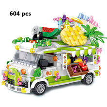 Load image into Gallery viewer, Mini Parts City Outing Bus Compatible Friends Camper Van Camping Car Princess Model Building Blocks Sets Bricks Toys For Girls
