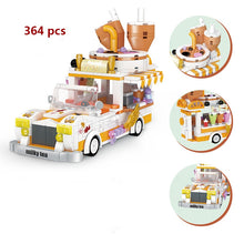 Load image into Gallery viewer, Mini Parts City Outing Bus Compatible Friends Camper Van Camping Car Princess Model Building Blocks Sets Bricks Toys For Girls
