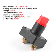 Load image into Gallery viewer, Mini Portable Waterproof Auto Car Truck Boat Camper 12V 100A Battery Isolator Disconnect Cut Off Switch Battery Cut Off Power
