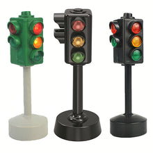 Load image into Gallery viewer, Mini Traffic Signs Road Light Block with Sound LED Children Safety Education Kids Puzzle Traffic Light Toys Boys Girls Gifts
