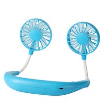 Load image into Gallery viewer, Mini Fan Hands-free Neck Fan Rechargeable Battery Small Portable Sports Fan
