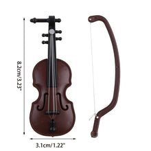 Load image into Gallery viewer, Mini Violins Ornament Miniature Violins Model with Stand Case Dollhouse for Home Office Desktop Decoration
