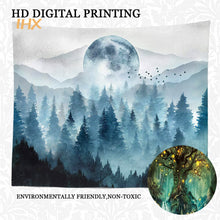 Load image into Gallery viewer, Misty Foggy Forest Tapestry Wall Hanging Aesthetic Room Decor Boho Nature Landscape Tree Wall Tapestry Bedroom Home Decoration

