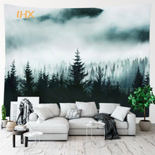 Load image into Gallery viewer, Misty Foggy Forest Tapestry Wall Hanging Aesthetic Room Decor Boho Nature Landscape Tree Wall Tapestry Bedroom Home Decoration
