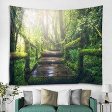 Load image into Gallery viewer, Misty Forest Tree Printed Large Wall Tapestry Cheap Hippie Wall Hanging Bohemian Wall Tapestries Mandala Wall Art Decor
