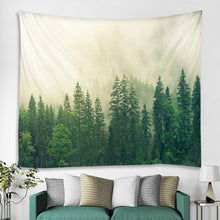 Load image into Gallery viewer, Misty Forest Tree Printed Large Wall Tapestry Cheap Hippie Wall Hanging Bohemian Wall Tapestries Mandala Wall Art Decor
