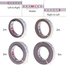 Load image into Gallery viewer, Miter Track Tape Measure Self Adhesive Metric Steel Ruler Miter Saw Scale For T-track Router Table Saw Band Track 1/2/3/5M
