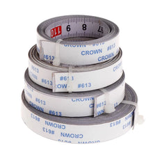Load image into Gallery viewer, Miter Track Tape Measure Self Adhesive Metric Steel Ruler Miter Saw Scale For T-track Router Table Saw Band Track 1/2/3/5M
