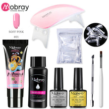 Load image into Gallery viewer, Poly Nail Gel Set 6W LED Lamp Full Manicure Set Quick Extension Nail Kit Gel Building Polygels Set For Nails Tool Kit
