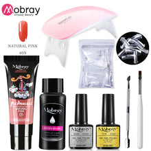 Load image into Gallery viewer, Poly Nail Gel Set 6W LED Lamp Full Manicure Set Quick Extension Nail Kit Gel Building Polygels Set For Nails Tool Kit
