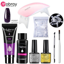 Load image into Gallery viewer, Poly Nail Gel Set 6W LED Lamp Full Manicure Set Quick Extension Nail Kit Gel Building Polygels Set For Nails Tool Kit
