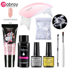 Load image into Gallery viewer, Poly Nail Gel Set 6W LED Lamp Full Manicure Set Quick Extension Nail Kit Gel Building Polygels Set For Nails Tool Kit
