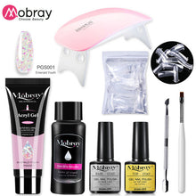 Load image into Gallery viewer, Poly Nail Gel Set 6W LED Lamp Full Manicure Set Quick Extension Nail Kit Gel Building Polygels Set For Nails Tool Kit

