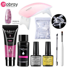Load image into Gallery viewer, Poly Nail Gel Set 6W LED Lamp Full Manicure Set Quick Extension Nail Kit Gel Building Polygels Set For Nails Tool Kit
