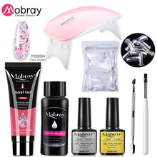 Load image into Gallery viewer, Poly Nail Gel Set 6W LED Lamp Full Manicure Set Quick Extension Nail Kit Gel Building Polygels Set For Nails Tool Kit
