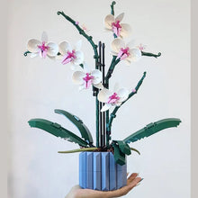Load image into Gallery viewer, Moc Bouquet Orchid block flower Succulents Potted Building Blocks FIT for 10311  Romantic Kit Assembly Building Toy girl gift
