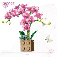 Load image into Gallery viewer, Moc Bouquet Orchid block flower Succulents Potted Building Blocks FIT for 10311  Romantic Kit Assembly Building Toy girl gift
