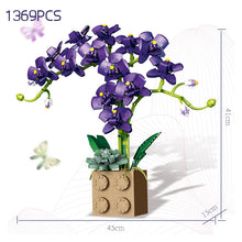 Load image into Gallery viewer, Moc Bouquet Orchid block flower Succulents Potted Building Blocks FIT for 10311  Romantic Kit Assembly Building Toy girl gift
