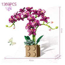 Load image into Gallery viewer, Moc Bouquet Orchid block flower Succulents Potted Building Blocks FIT for 10311  Romantic Kit Assembly Building Toy girl gift
