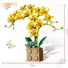 Load image into Gallery viewer, Moc Bouquet Orchid block flower Succulents Potted Building Blocks FIT for 10311  Romantic Kit Assembly Building Toy girl gift
