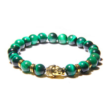 Load image into Gallery viewer, Fashion Natural AAA Royal Blue Tiger Eye Stone Beads Bracelet Men Buddha Charm Bracelets Stretch Pulsera Women Jewelry

