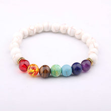 Load image into Gallery viewer, Natural stone 7 chakra energy Buddha bead bracelet tiger eye stone Lapis Beaded tree of Life Pendant colorful Bracelet For Women
