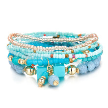 Load image into Gallery viewer, Fashion Women`s Bracelet Matte Frosted Amazonite Beads with Lotus OM Buddha Charm Yoga Bracelet 108 Mala Necklace Dropshipping
