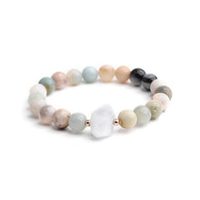 Load image into Gallery viewer, Fashion Women`s Bracelet Matte Frosted Amazonite Beads with Lotus OM Buddha Charm Yoga Bracelet 108 Mala Necklace Dropshipping
