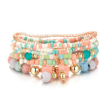 Load image into Gallery viewer, Fashion Women`s Bracelet Matte Frosted Amazonite Beads with Lotus OM Buddha Charm Yoga Bracelet 108 Mala Necklace Dropshipping
